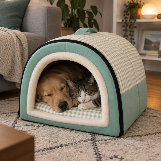 Pawreno KuschelHöhle - Warmes Höhlenbett für Hunde & Katzen 🐾